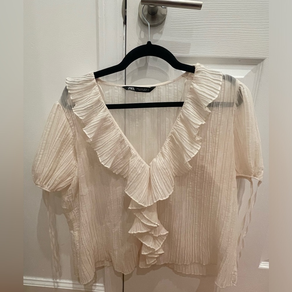 ZARA ruffle blouse